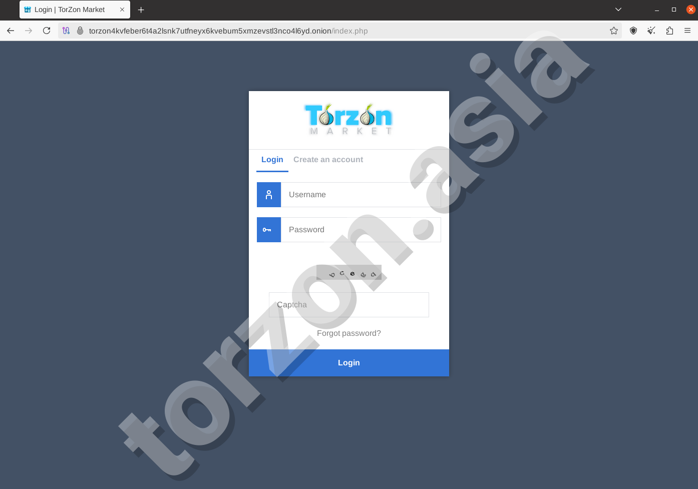 Torzon Market Secure Login Page